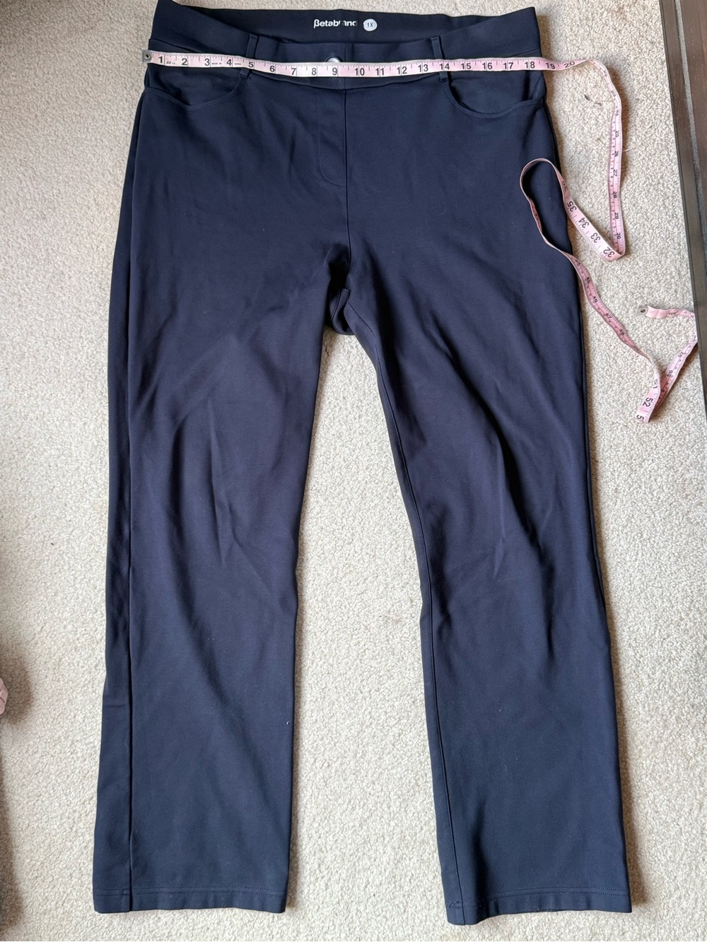 Betabrand Navy Blue Yoga Dress Pants